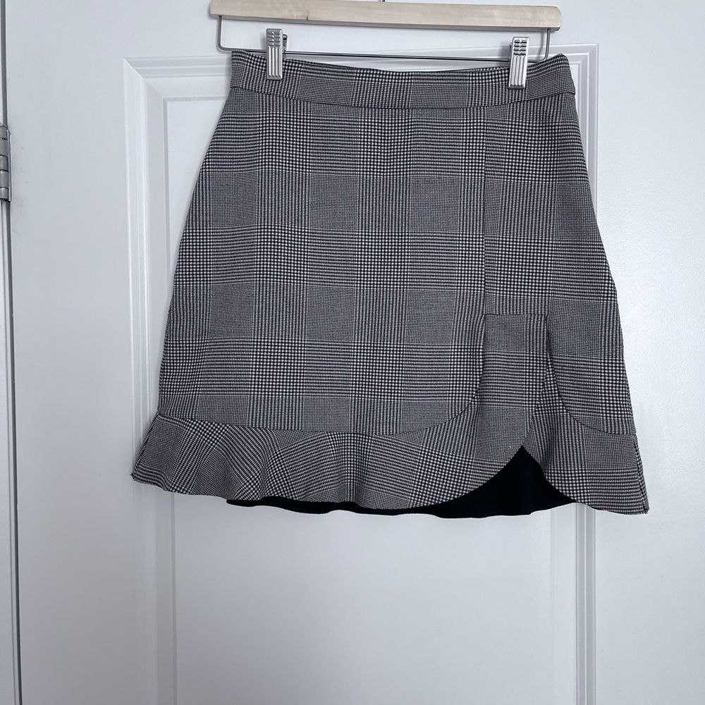 ZARA Classic Gray Plaid Women's Skirt